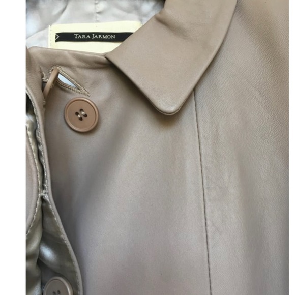 Tara Jarmon leather biker jacket size 38 (6 or M) - Picture 3 of 5